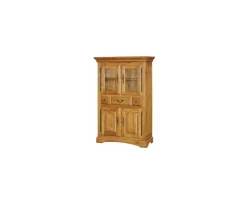 Vitrine 4 portes chêne massif "Antique"