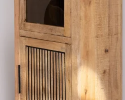 Vitrine 2 portes en manguier 