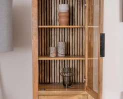 Vitrine 2 portes en manguier 